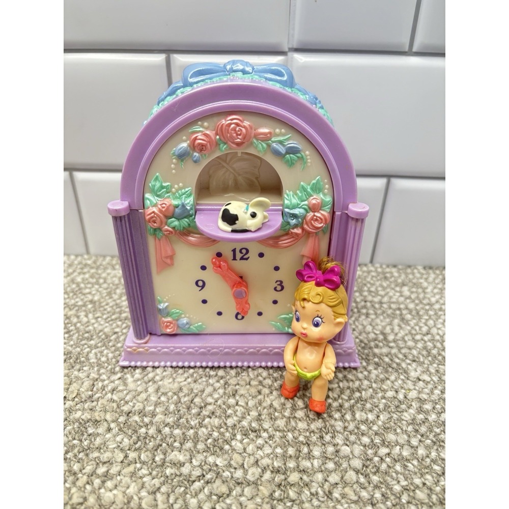 Kenner VTG Fairy Winkles 1993 House With Kenner Doll And Mouse Miniatures Purple